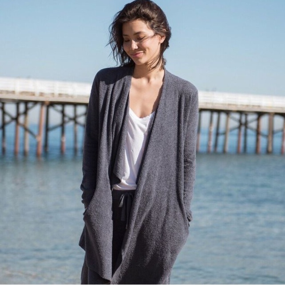 Barefoot Dreams Black Cozy Chic Lite Island Wrap L/XL